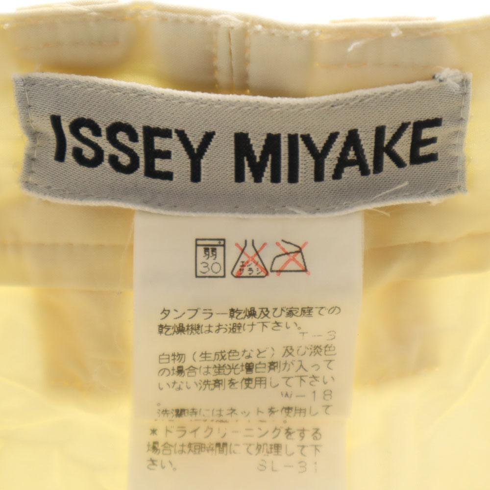 ISSEY MIYAKE 90s Made In Japan Old Wrinkles Processing Long Pants M Cream Women Used