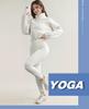 Women's Slim-Fit Breathable Yoga Suit: Quick-Dry Three-Piece Set with Bra for Outdoor Fitness.