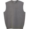 Solid Color Loose Fit Sleeveless T-Shirt Unisex Tops Gray JD9851