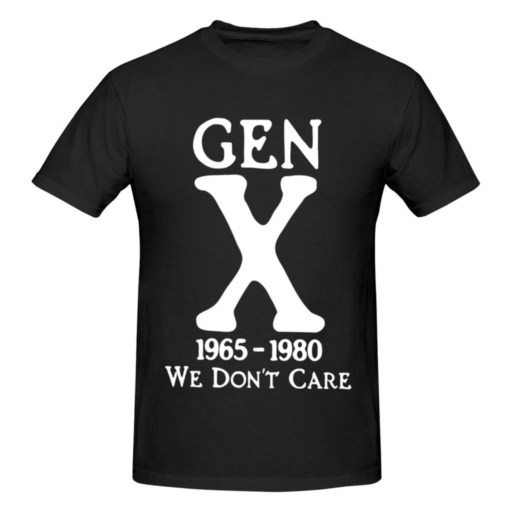 Unisex Gen X Boomers We Dont Care Funny T Shirt Vintage Big Size Oneck Cotton Custom Sleeve Unisex T Shirt