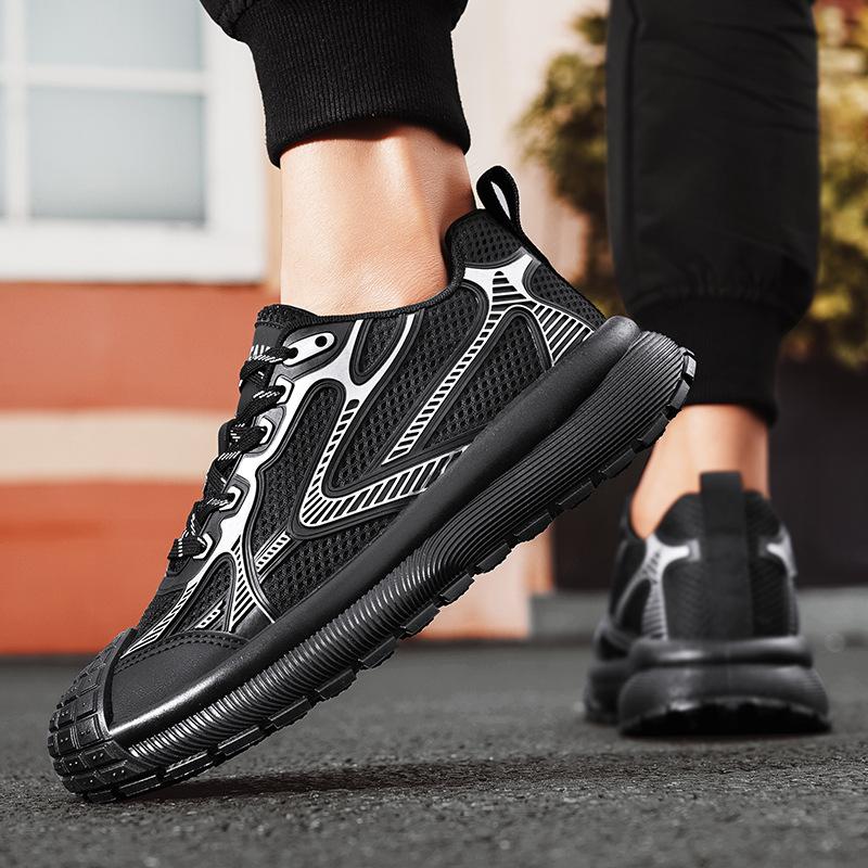 Men's shoes summer breathable mesh trend versatile platform shoes fashion classic Hong Kong style trendy men Internet celebrity street dad shoes