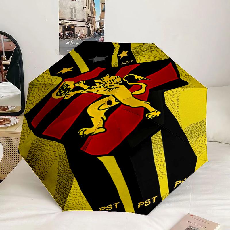 Football Club Emblem Lion Umbrella 8-Frame for Travel, Camping, Casual Lightweight Portable Umbrella, Essential for Every Family Holidays Gift