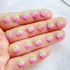 50pcs Pink 3D Strawberry Cute Nail Charms Flatback Resin Rhinestone Gems Red Strawberry Designs Nail Decoration Jewelry