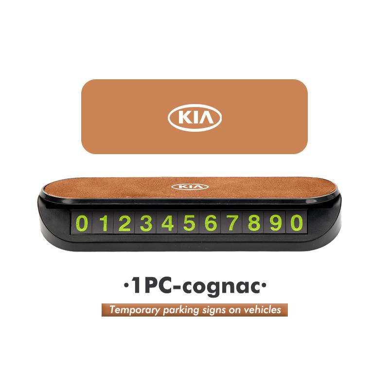 ABF3 Car Temporary Parking Signs Vehicle Stop Card Plate Accessories For KIA Cerato Soul Venga Forte Spectra Sedona Niro Cadenza
