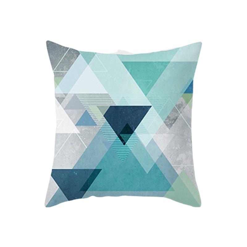 Geometric Pattern Simple Pillow Case Abstract Art Home Decoration Plush Fabric