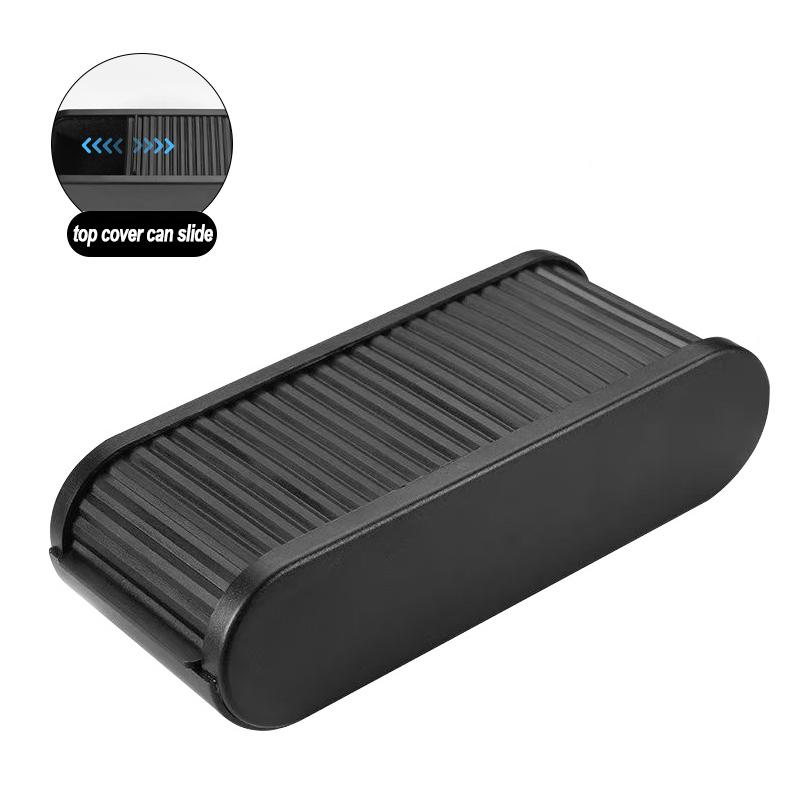 1pcs Car Storage Box Glasses Case Car Dashboard Storage Coin Box Pull-out Organize Box with Lid Auto Interior Accessories