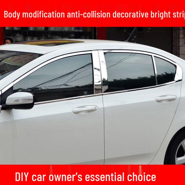 Universal Chrome Trim Decoration for Car Windows and Door Edges