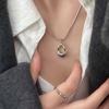 Silver Water Drop Necklace: Elegant Light Luxury Clavicle Chain for Women