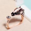 1Pc Women Fashion Horse Head Adjustable Index Finger Opening Ring Characteristic Jewelry