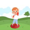 Egg balance board - red