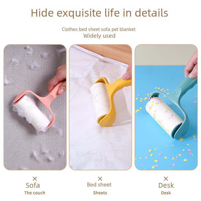 1 buc rolă adezivă tip lacrimă praf hârtie portabilă cârpă-îndepărtarea lipicioasă rolă perie haine scame îndepărtator role de scame perii