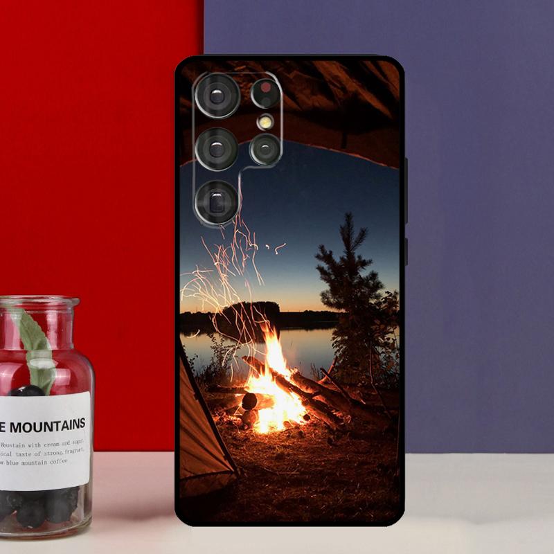 Camping Nature Mountain Funda Case For Samsung Galaxy S25 Ultra S9 S10 S20 S21 FE S22 S23 Plus S24 Ultra Phone Cover
