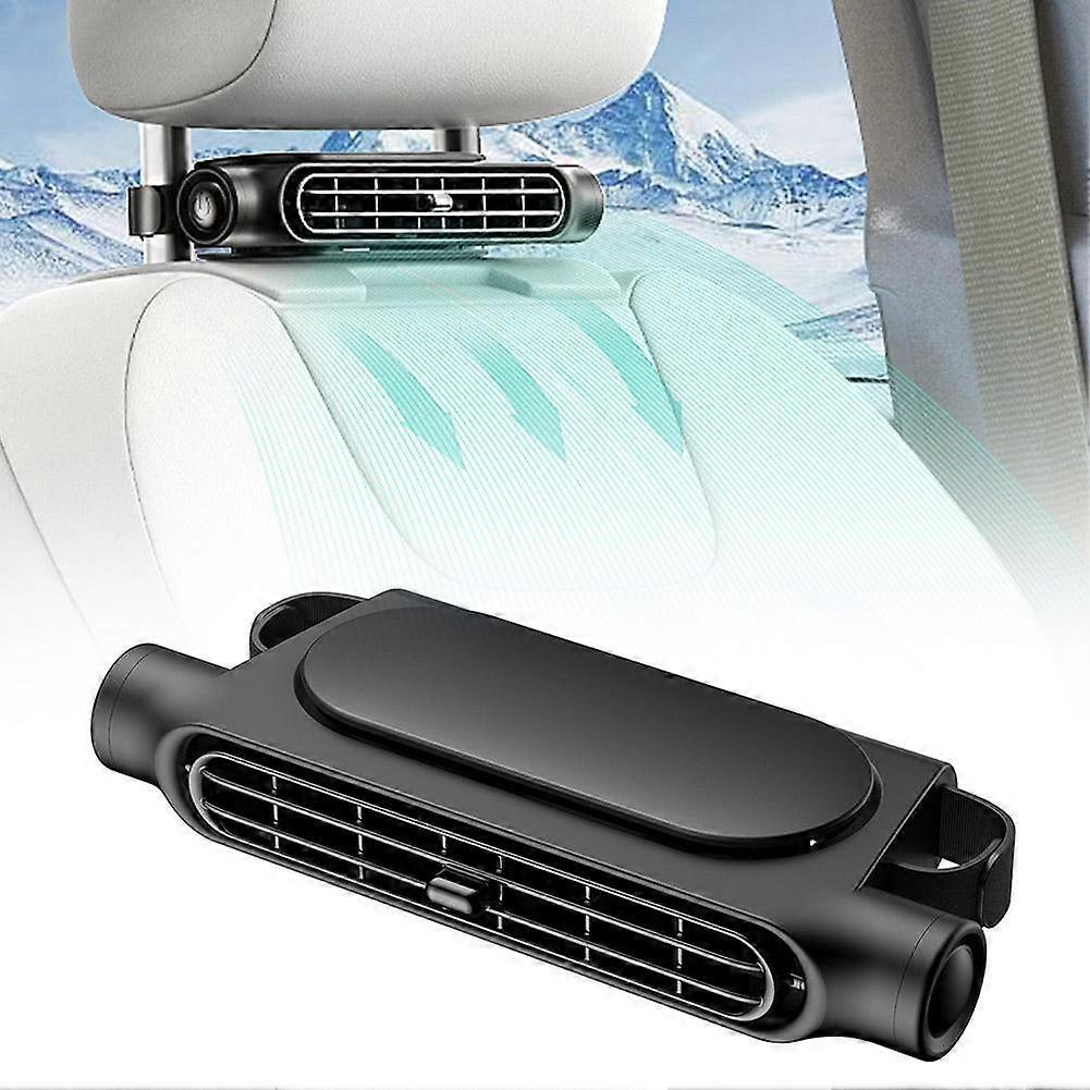 Car Seat Back Fan with Velcro Straps 3 Speed USB Cooling for Rear Passenger