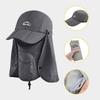 Spring and summer outdoor hat, full protection, sun protection, face shading, big eaves, devil hat, mosquito-proof hat.