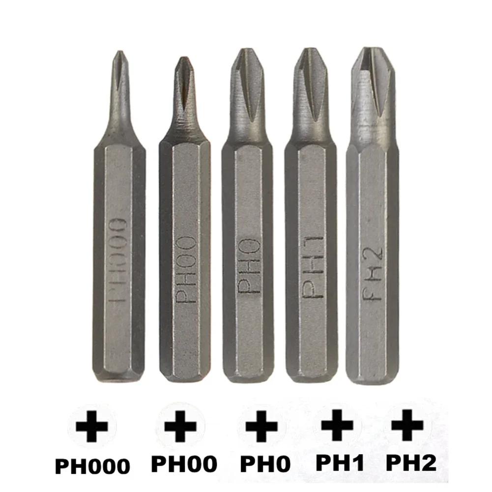 Bits Screwdriver Hex PH0 PH00 Parts Replacement Cross Handworking PH000 PH0000 PH2 4mm Accessories Screwdriver