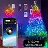 Christmas Tree Decoration Light Customized Smart Bluetooth LED Personalized String Lights App Remote Control LED String Lights