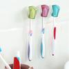 3Pcs Toothbrush Holder Wall Mounted Multifunctional Plastic Bathroom Toothbrush Hanger for Bathroom