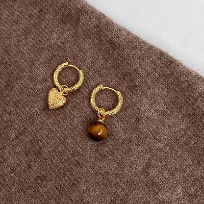 Μαγιέ Φυσικά Σκουλαρίκια Τίγρης Ασύμμετρα για Κορίτσια - Υψηλής Ποιότητας Συλλογή Φθινόπωρο/Χειμώνας 2023