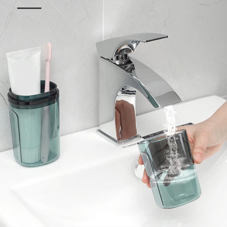 Travel Wash Cup Portable Mouthwash Cup Transparent Brushing Cup Tooth Tank Set Washing Toothbrush Toothpaste Toothbrush Box