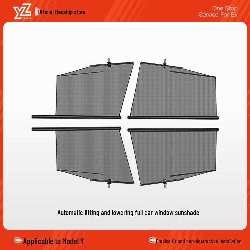 Sunshade Umbrella for Tesla Model Y Refreshed - Side Window Sun Protection & Interior Accessory