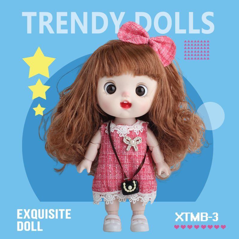 8-inch Doll with Changeable Clothes, Exquisite and Cute Doll, Princess Girl Birthday Gift, Pretend Play Toy