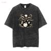 Drum Set Music Octopus Drummer T Shirt Funny Sea Life Animal Humor long or short sleeves vintage Washed fashion Casual