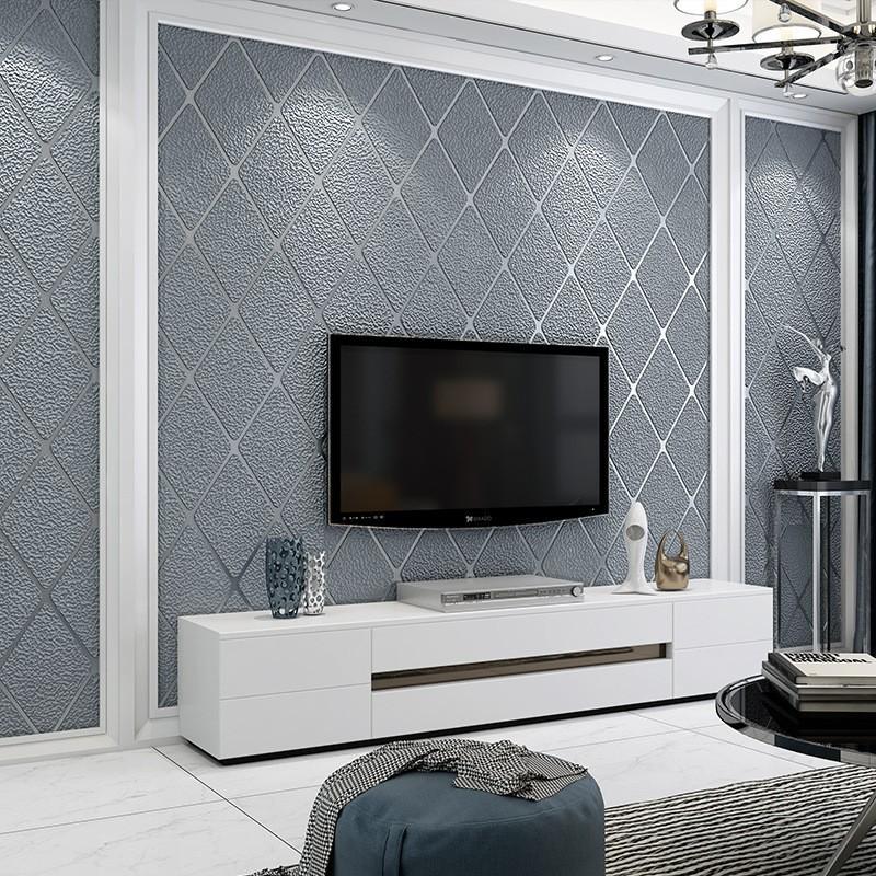 Geometric Diamond Pattern Non-Woven Wallpaper Soft