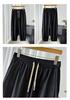 Autumn Plus Size Women's Elastic Waist Drawstring Loose High Stretch Cuffed Straight Leg Casual Pants