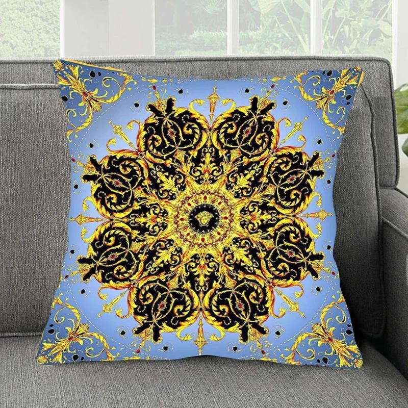 Funda de almohada cuadrada lujosa funda de cojín dormitorio sala de estar coche Oficina ocio moda marca funda de almohada,(4) 30x30cm