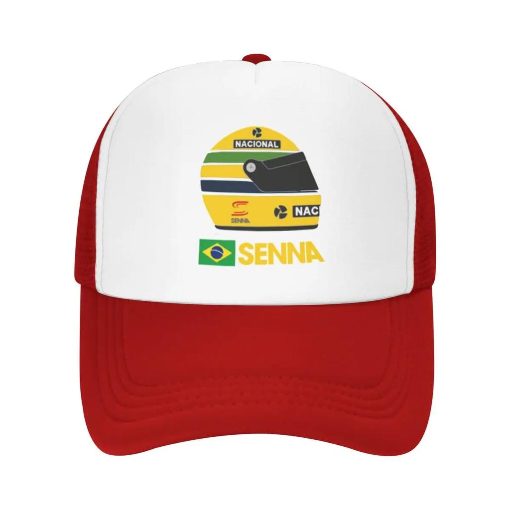 Senna Gelbe Helme Motocross Racing Reise Netz Baseballkappen für Herren Erwachsene Damen Strand Sonnenhut Snapback Kappe