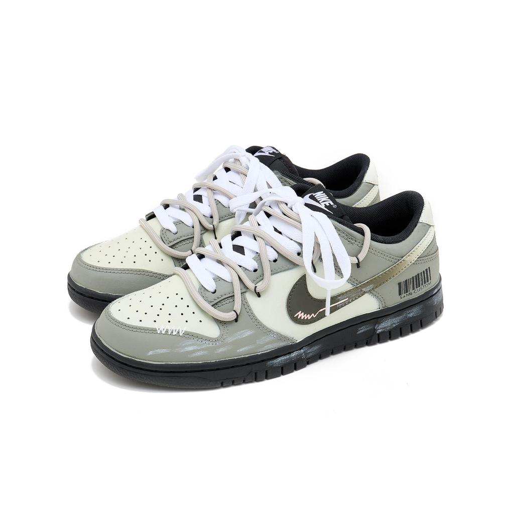 Nike Dunk Distressed Barcode SAML Low-Top Skateboard-Schuhe Herren Grau IO7606-010(Team6-)