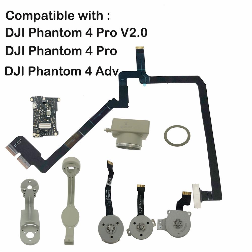 Original Gimbal Yaw/Roll/Pitch Motor For DJI Phantom 4 Pro/Adv/V2.0 Camera Arm Flexible Flat Cable Frame Lens Glass Power Board
