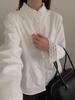 Korean Sweet Lace Lapel Patchwork Long Sleeve Casual Shirt