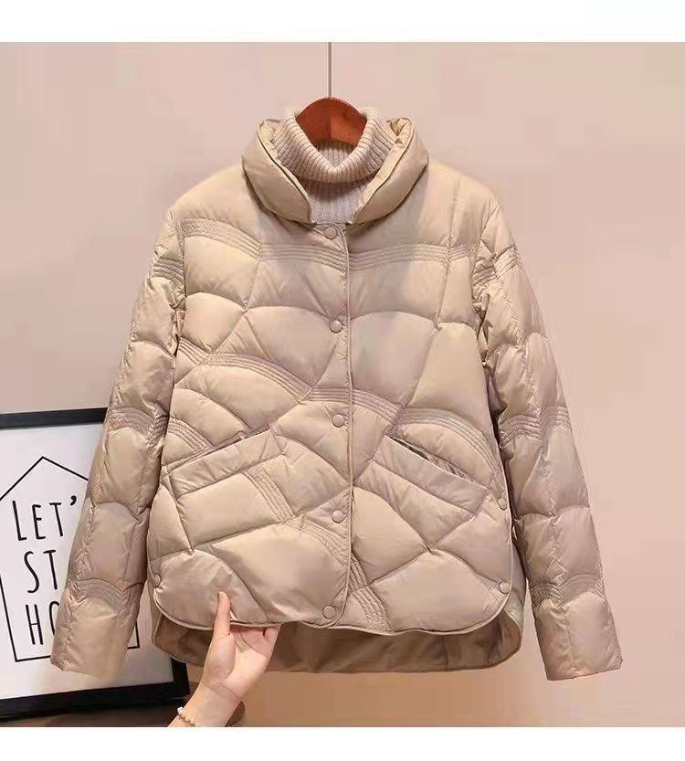 Light Down Jacket Women's Short Autumn and Winter New 90 White Duck Down Small Fashion Foreign Winter Coat Tide