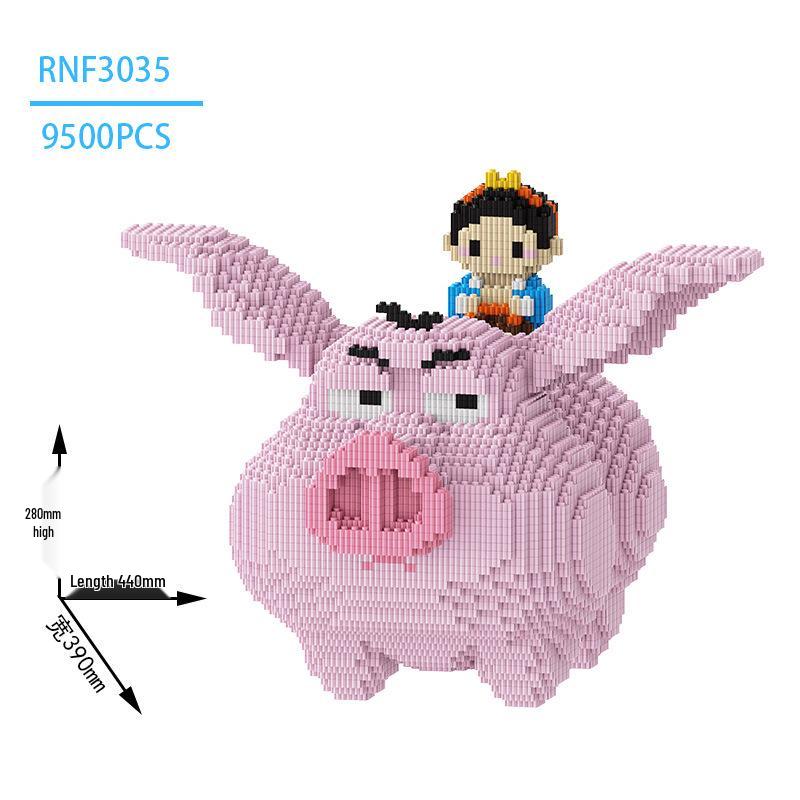 Taiyi Flying Pig Nezha Figurine - Compatible with LEGO Building Blocks