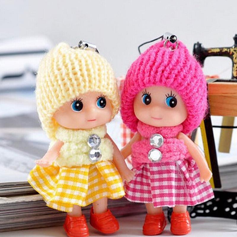 6Pcs Animals Key Chain Cute  Kids Plush Dolls Keychain Soft Stuffed Toys