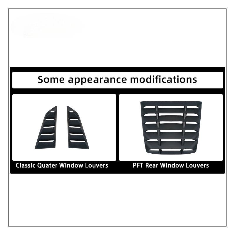 Compatible with 2014-2019 Corvette C7 ZR1, Classic Front Bumper, and Rear Louvers.