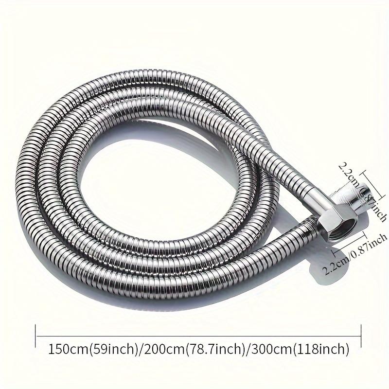 3/2/1.5m Shower Head Tube Flexible Stainless Steel Bathroom Water Head Shower Extension Pipe Encrypted Silver Hose HighQuality