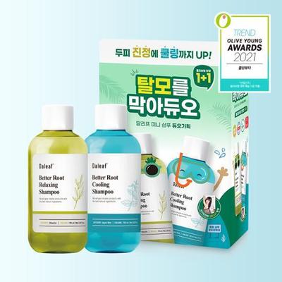 Dalif Shampoo Migliora le Radici Mini Duo Set Speciale (Shampoo Rilassante 150ml + Shampoo Rinfrescante 150ml)
