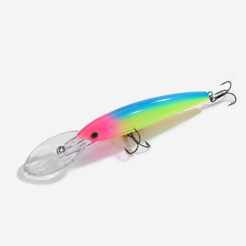 Wén Yáo Large Deep-Dive Minnow Fishing Lure, 70g/155mm, Silver Carp & Mackerel Bait with Hook