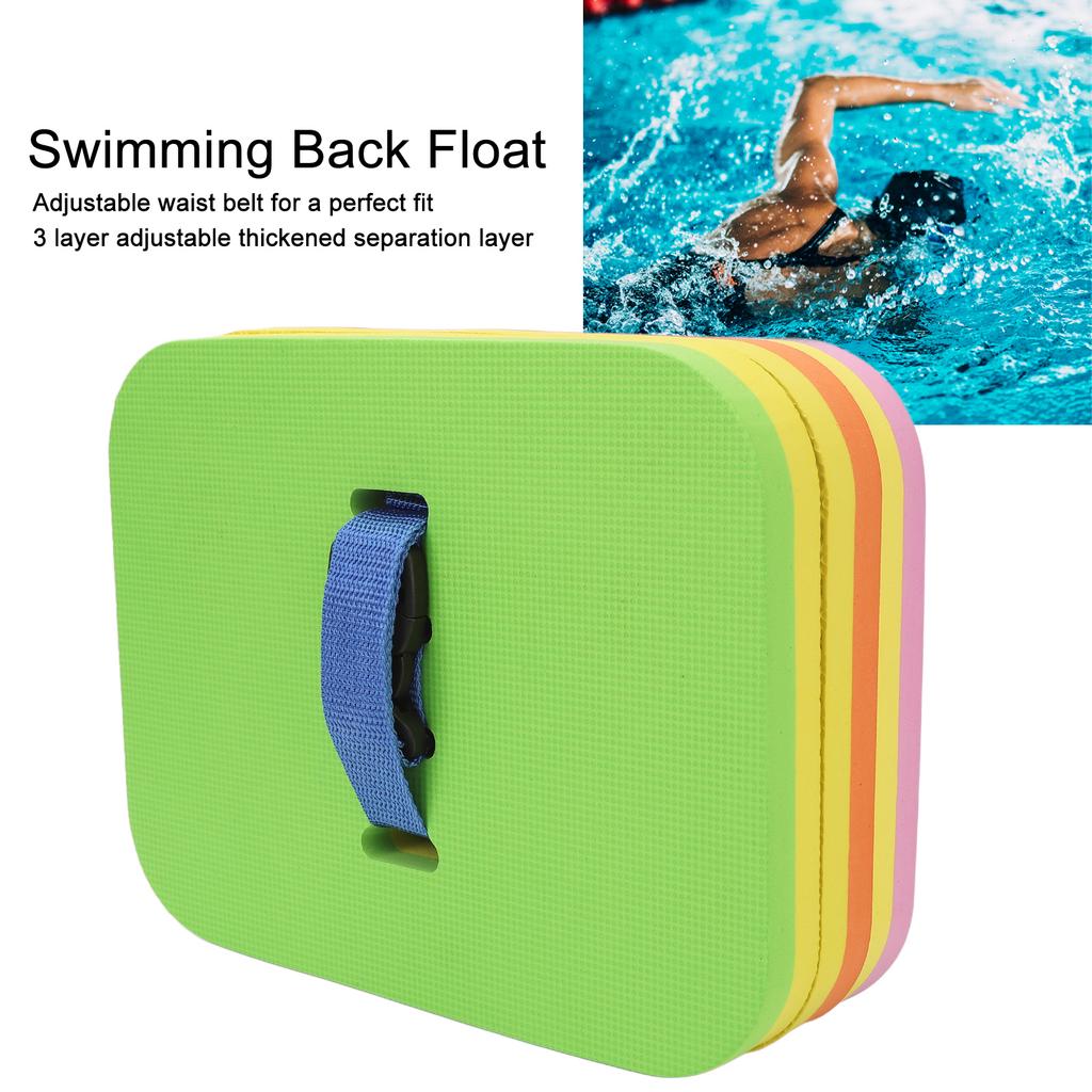 Swimming Back Float with Adjustable Belt Swim Training Assistant Float Board for Kids and Adult