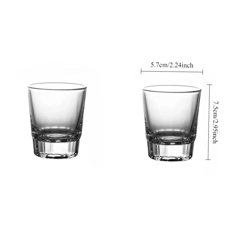 Европейский стиль Бокал для виски Классический стакан для водки Прозрачный стопка Бокал для виски Винтажный маленький бокал для вина Новогодние подарки 2pcs