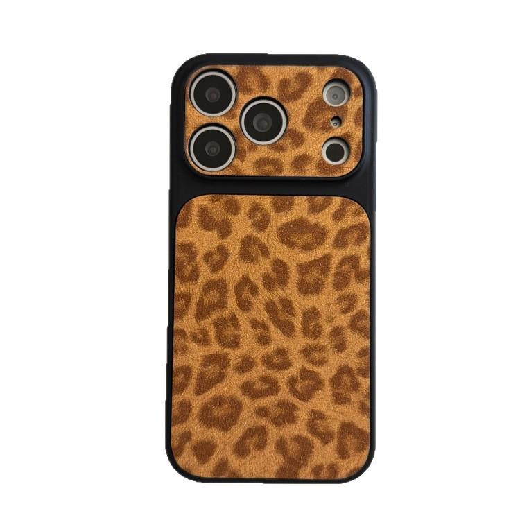 Korean Style Wild Leopard Print Phone Case for iPhone 14/15/16/17 Pro Max