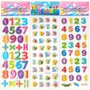 6/12 Sheets Letters Number 3D Puffy Stickers English Alphabet Birthday Festival Gift for Adult Boy Girl Scrapbook Decoration ZYF