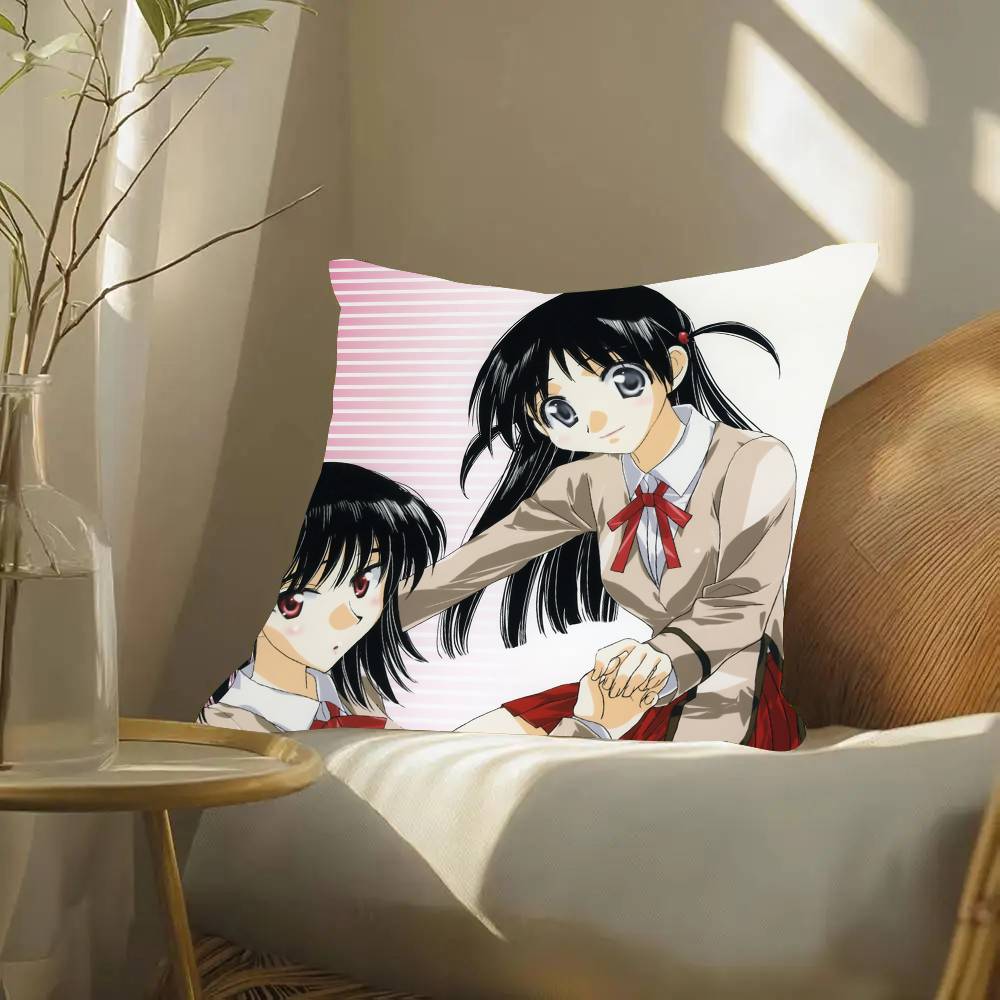 School R-Rumble Anime Pillow Case Fashion Square Pillowcase Bedroom Sofa Room Ins Decoration Leisure