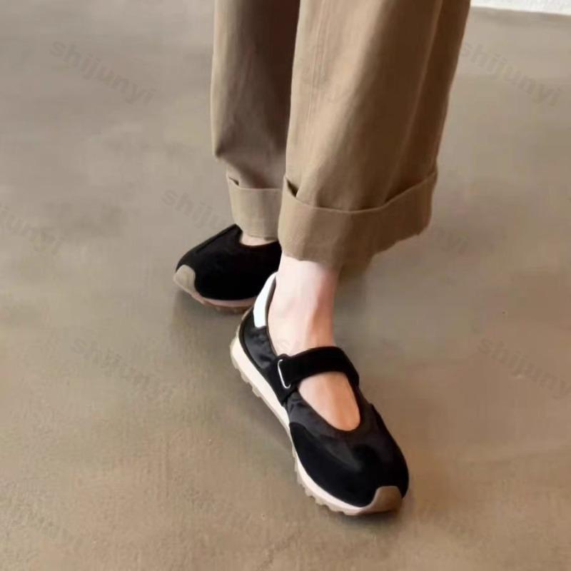 Fashion Women Ballet Flat Shoes 2025 Autumn Comfortable Anti Slip Outdoor Casual Shoes Retro Shallow Mouth Mary Jane Shoes Zapatos Mujer