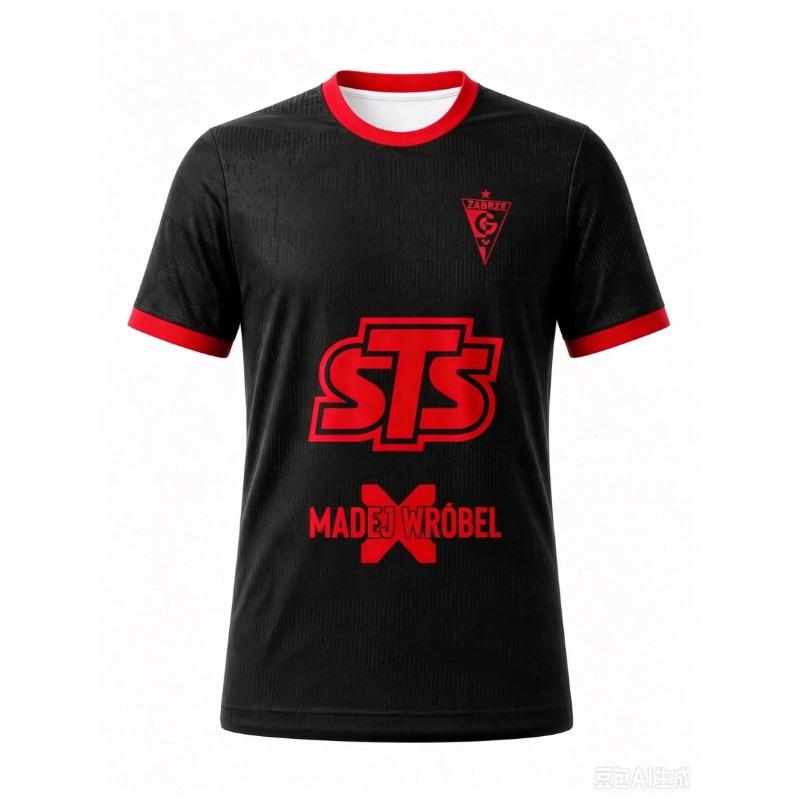 Summer Poland Górnik Zabrze Football Jersey Sports T-shirt Breathable Quick Drying Streetwear Family Kids Tees