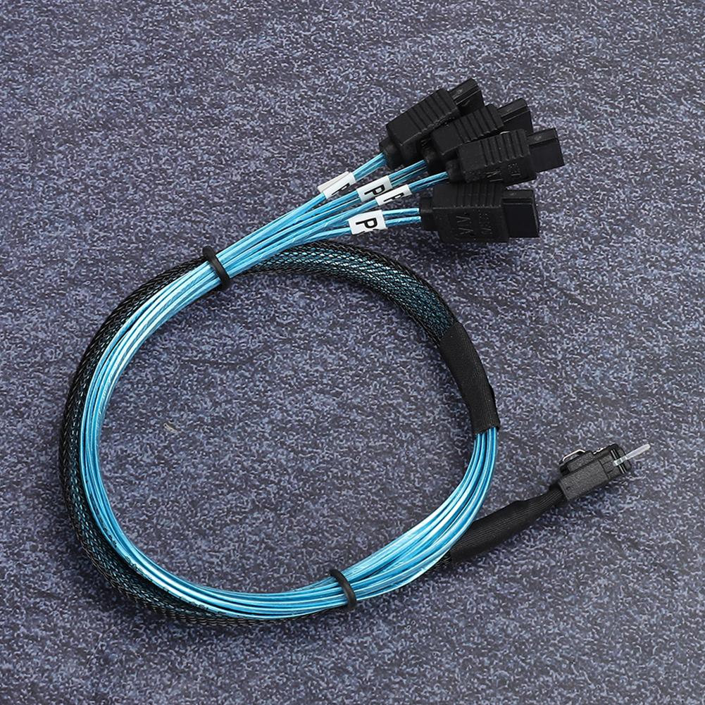 12Gbps Connecting Line MINI SAS 38p SFF‑8654 To 4 X Sata Server Data Transmission Cable