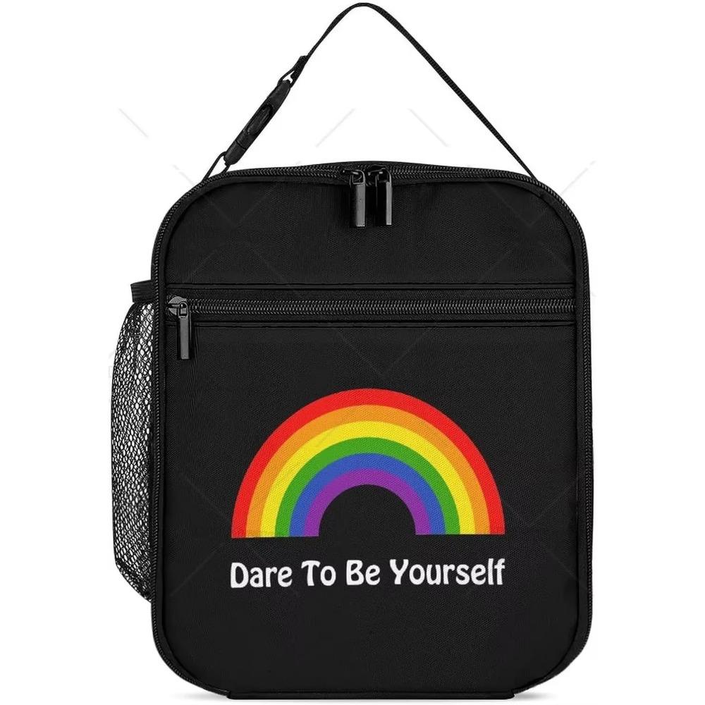 Pride Month Gay Pride Ally Brotdose für Damen Herren Niedliche Tragetasche Lunchbox mit Tasche Isolierte Taschen für Arbeit Büro Reisen Picknick