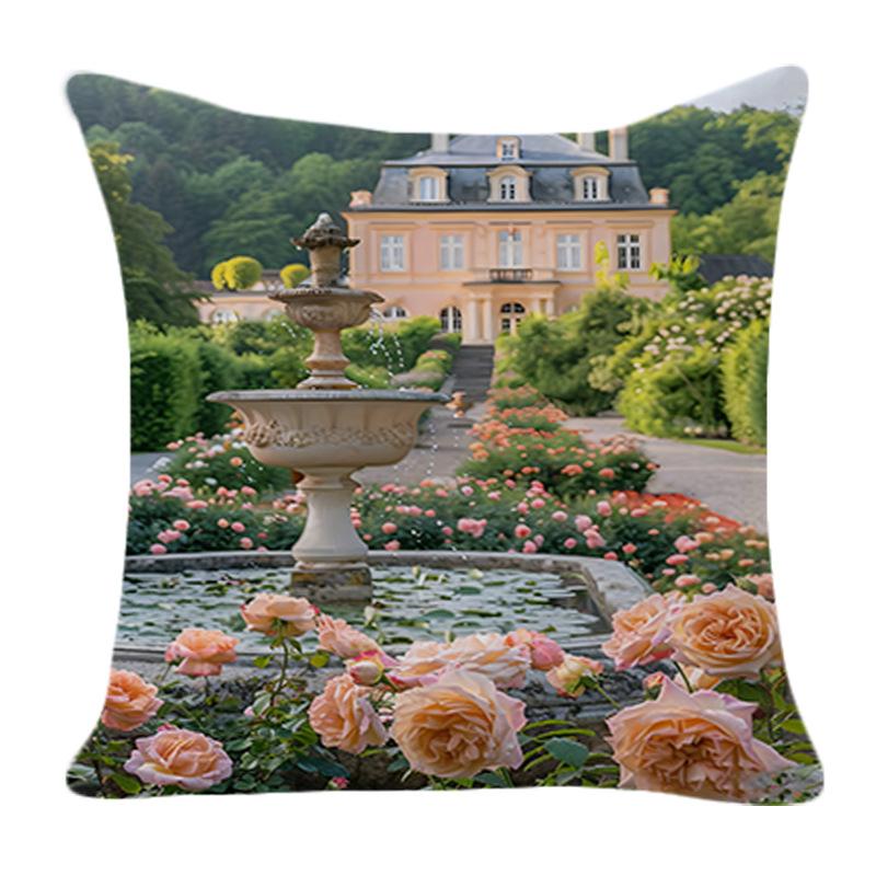 Neuer Kreativer Mode Einfacher Rosenblumen Kissenbezug Zuhause Sofa Kissenbezug